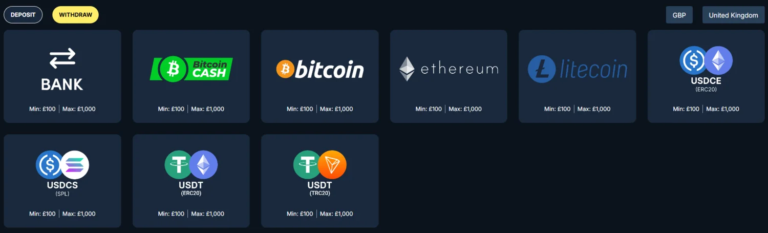 KaleoCasino Withdrawal Options